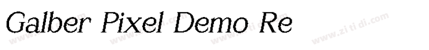 Galber Pixel Demo Re字体转换